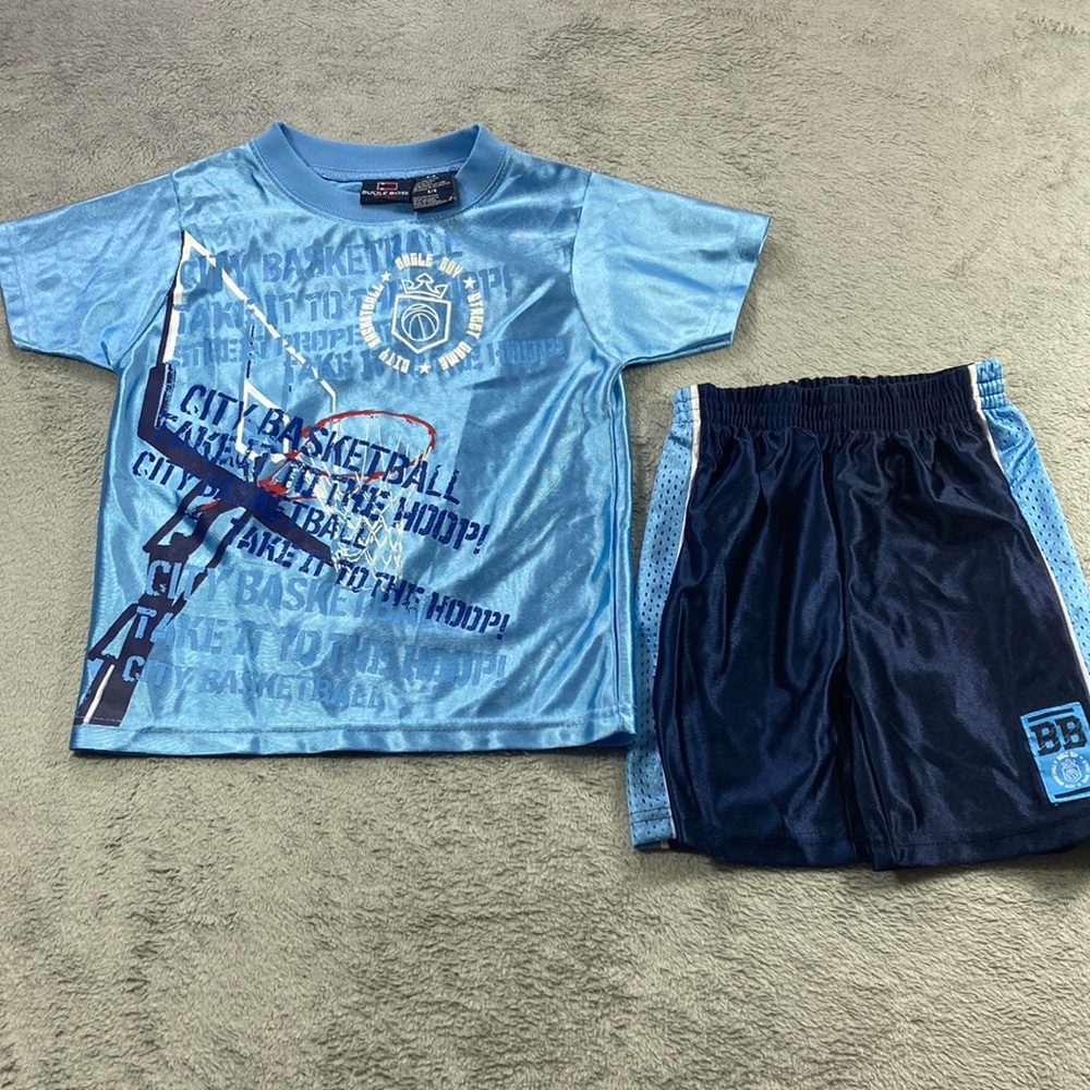 Bugle Boy Two Piece Matching Shorts & Shirt Outfit Size 5/6 (no tags never worn)